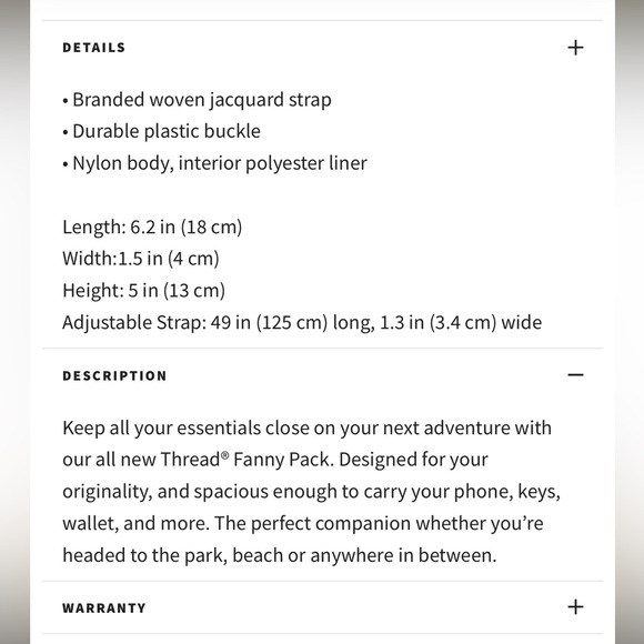 Thread Crossbody/waist pack - Picture 5 of 5